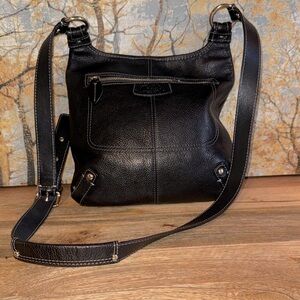 Coach Y2K Penelope # H-1059- F14679 Black pebbled  Leather Crossbody Bag
